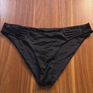 EUC Satin-Look Ribbed Black Bikini Bottoms 🫧 🫧